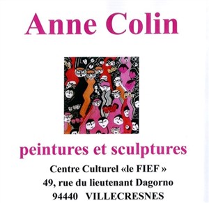 Affiche de Exposition d'Anne Colin