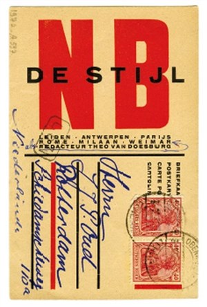 Affiche de Correspondances: Lettres de Mondrian et Van Doesburg