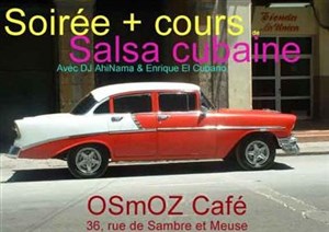 Affiche de soirée salsa avec DJ