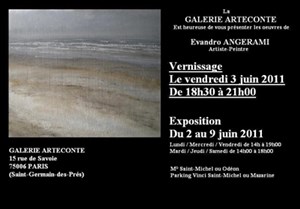 Affiche de Vernissage pour les Artistes de la Galerie