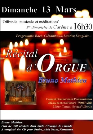 Affiche de Offrande musicale et méditations du 1er dimanche de Carême