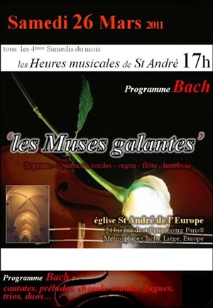 Affiche de Les Heures musicales de Saint André - Programme Bach