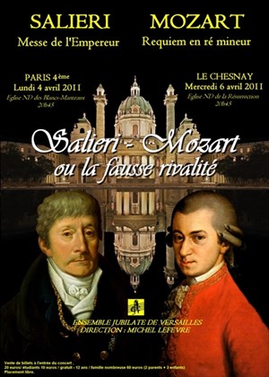 Affiche de Requiem de Mozart et Messe de l'Empereur de Salieri