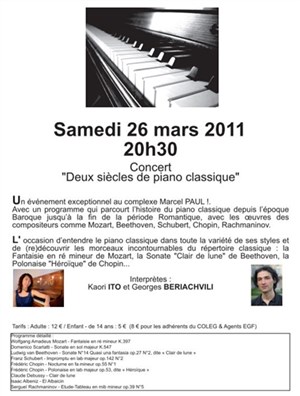 Affiche de Deux siècles de piano classique