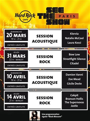 Affiche de Du Rock au Hard Rock Café : Bow Low, Citadel, Streetfight Silence