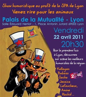 Affiche de Gala d'humour au profit de la SPA de Lyon