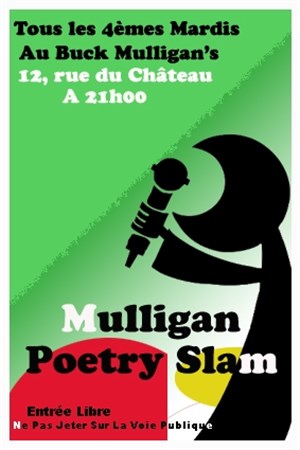 Affiche de Mulligan Poetry Slam VIII