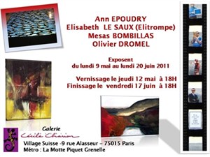 Affiche de Exposition Peintures - Sculptures