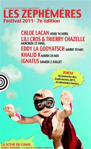 Affiche de Jerem + Chloé Lacan / Festival chanson Les Zéphémères