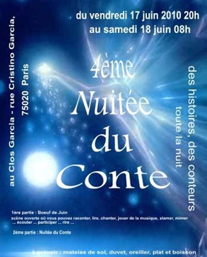 Affiche de La 4ème Nuitée du Conte au jardin