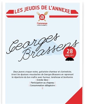 Affiche de Soirée Georges Brassens