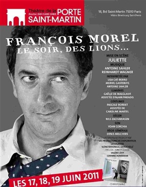 Affiche de François Morel : Le soir, Des lions...