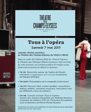 Affiche de Tous à l'opéra édition 2011