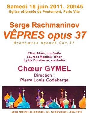 Affiche de Serge Rachmaninov : Vêpres opus 37