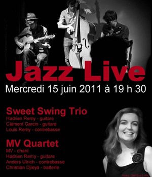 Affiche de Jazz live : Sweet Swing Trio et MV Quartet