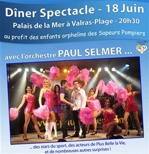 Affiche de Dîner Spectacle - orchestre Paul Selmer - au profit des orphelins des pompiers
