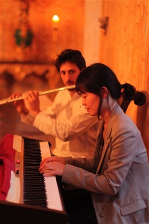 Affiche de Jazz en duo piano et flûte saxophones