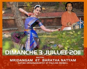 Affiche de Récital Mridangam et Bharata Natyam