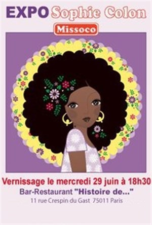 Affiche de Vernissage-Expo Sophie Colon alias Missoco