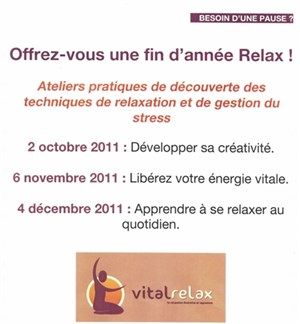 Affiche de Les ateliers Vital Relax - Libérez votre énergie vitale