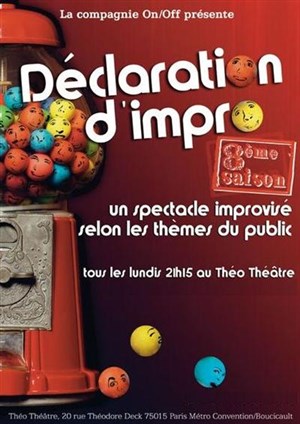 Affiche de Declaration d'impro | Théo Théâtre
