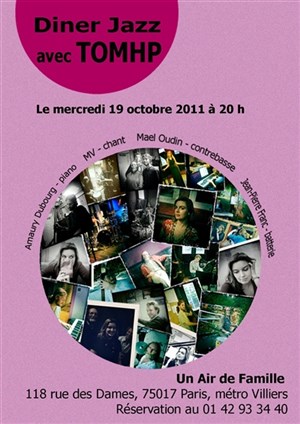 Affiche de Diner Jazz avec TOMHP Quartet