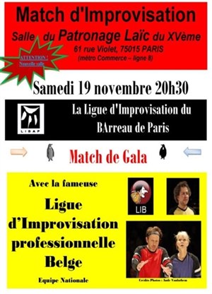 Affiche de Match d'improvisation Libap / Belgique