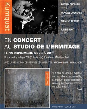 Affiche de Kumquat : concert de sortie de disque
