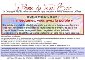 Affiche de La pause du jeudi soir : Mesdames, vous avez la parole
