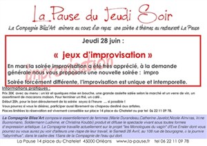 Affiche de La pause du jeudi soir : Soirée jeux d'improvisation