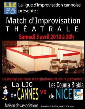 Affiche de Match d'improvisation : La LIC de Cannes / Les Counta Blabla de Nice