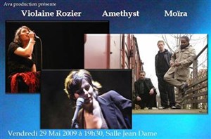 Affiche de Concert Violaine Rozier + Amethyst + Moira