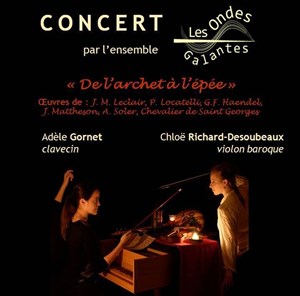 Affiche de Concert de musique baroque par l'ensemble Les Ondes galantes