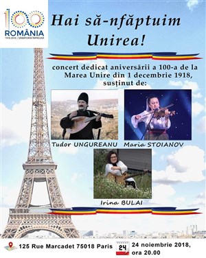 Affiche de Concert dédié à la fête nationale de la Roumanie