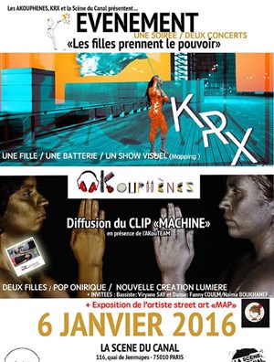 Affiche de KrX VisuaL DrumS & les Akouphènes