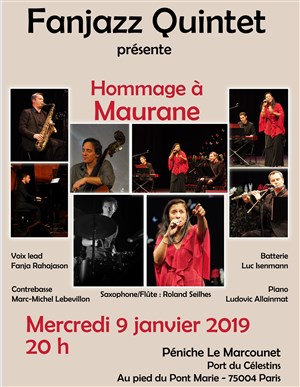 Affiche de Fanjazz Quintet : Hommage à Maurane