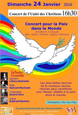 Affiche de Concert pour la paix dans le monde