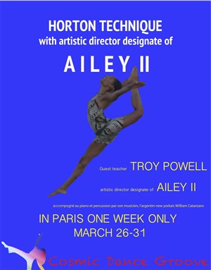 Affiche de New York : Modern dance en stage à Paris : guest teacher Ailey 2 artistic director designate Troy Powell