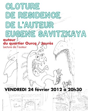 Affiche de Lecture de l'auteur Eugène Sa vitzkaya