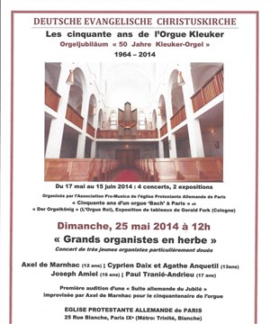 Affiche de Grands organistes en herbe