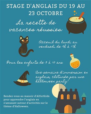 Affiche de Stage d'anglais Halloween