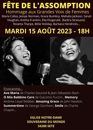 Affiche de Hommage aux grandes voix de femmes | Fête de l'Assomption