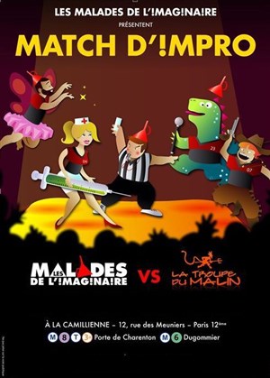 Affiche de Match d'impro ! Les malades de l'imaginaire vs Le malin de Nantes