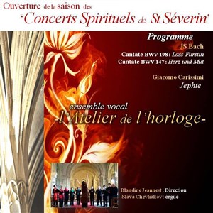 Affiche de Concerts Spirituels de St Séverin