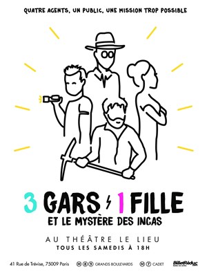 Affiche de 3 gars 1 fille et le mystère des Incas