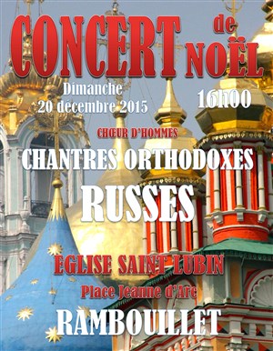 Affiche de Concert de Noël unique : Chants orthodoxes russes
