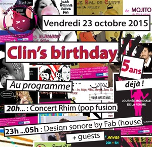 Affiche de Les 5 ans du Clin's 20 (+ concert + design sonore)