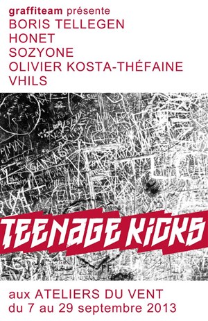 Affiche de Teenage Kicks dans le cadre de l'International Art Meeting
