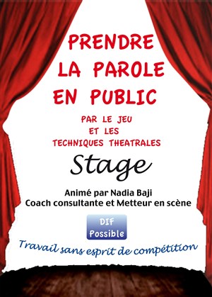 Affiche de Prendre la parole en public par le jeu et les techniques du théâtre
