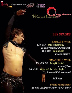 Affiche de Stages de danse orientale avec Ozgen